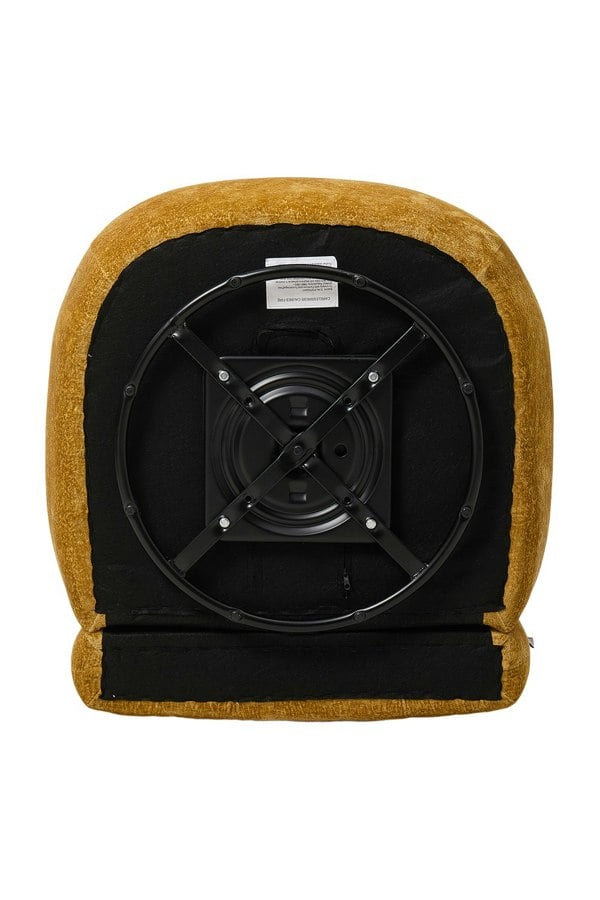 Living and Home Yellow Modern Chenille Upholstered Lounge Chair