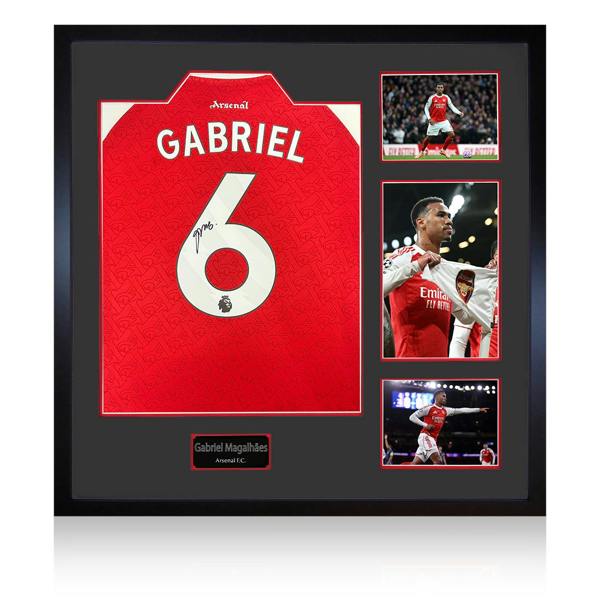 Gabriel Magalhães Signed Arsenal 25/26 Shirt Elite Frame