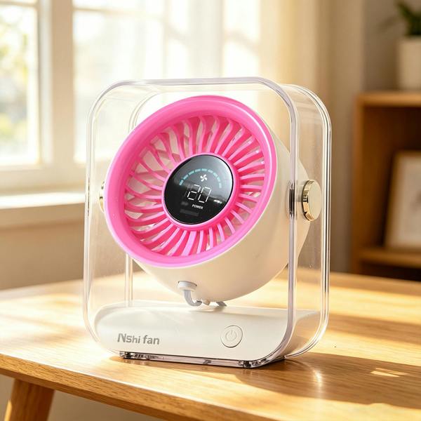 Leaper Digital Display Portable Rechargeable Desktop Cooling Fan