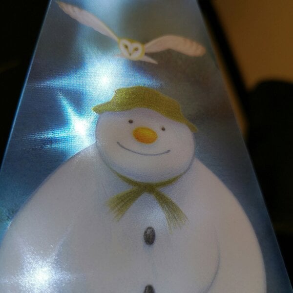 Samuel Alexander 35cm Battery Operated Laser Pyramid Christmas Decoration - The Snowman and Friends