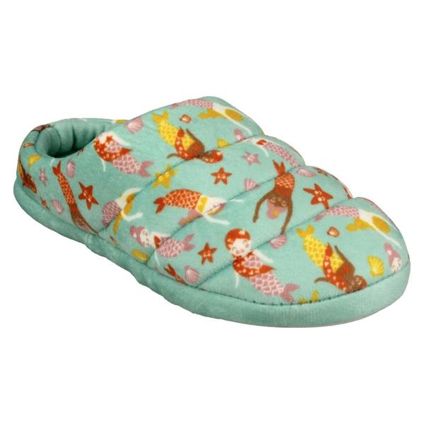 Clarks Childrens Clarks Print Detailed Mule Slippers Fluffy Slide
