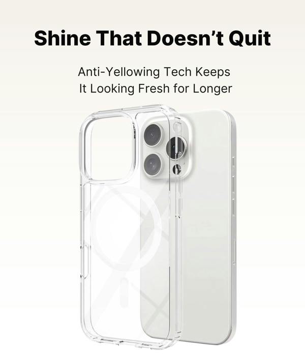 ULTRICS Magnetic Case for iPhone 16 Series, MagSafe Compatible Clear Shockproof Phone Cover