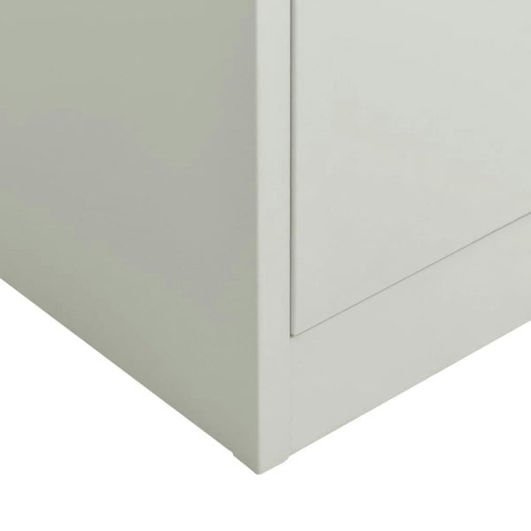 Berkfield Locker Cabinet Light Grey 90x40x180 cm Steel