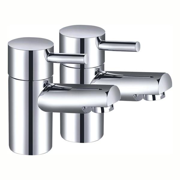 Flode Runn | Basin Pillar Taps | Chrome