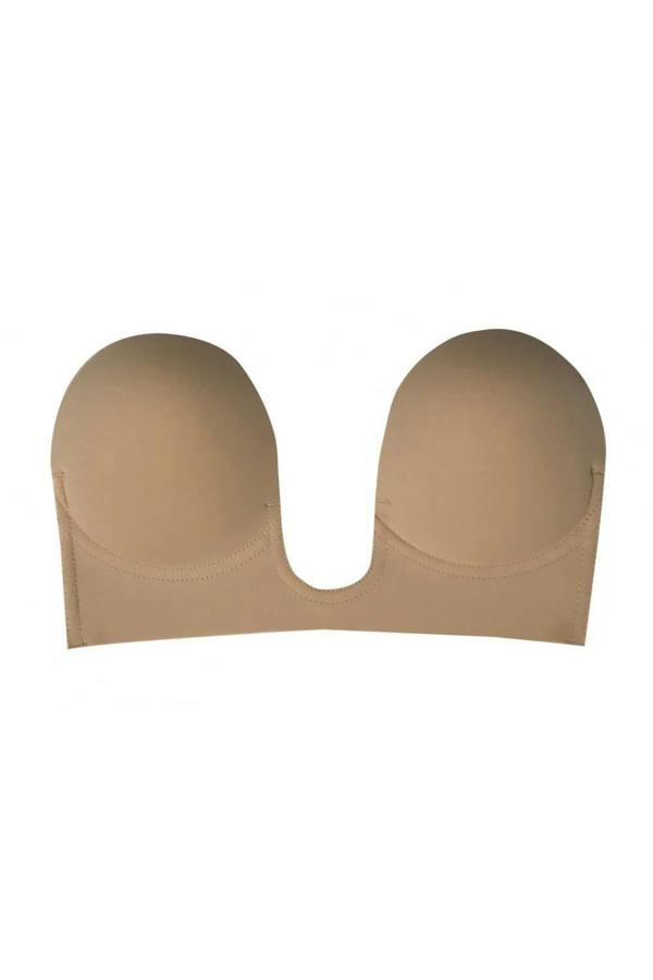 Beige One Piece Micro Fibre Underwire Push Up Bra