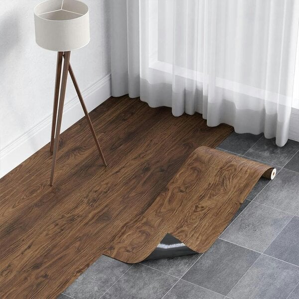 Havendro Floor Planks Tiles Self Adhesive Wood Effect Vinyl Flooring Kitchen Bathroom