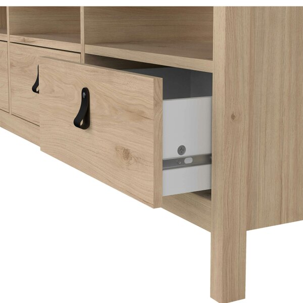 Wyld Haus Wildberry Natural Oak Wood TV Unit 3 Drawers