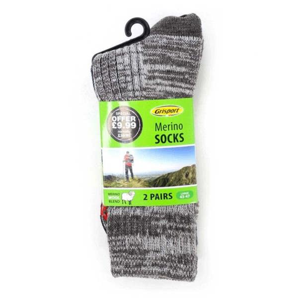 Mens Grisport Merino Socks 2 pair pack