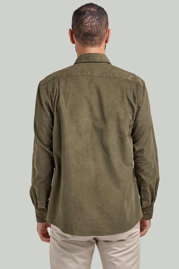 Green Corduroy Shacket