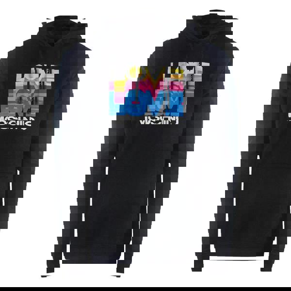 Moschino Love Moschino Multi Logo Black Hoodie