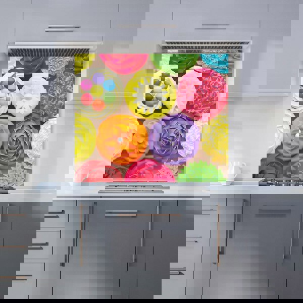 Warren Reed - Designer Bright Colourful Cupcakes Kitchen Splashback