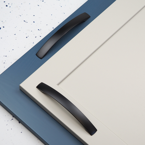 Handle & Home Matt Black Bridge Handle and Coordinating Knob