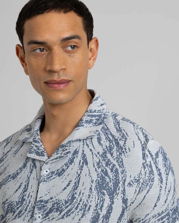 Steel & Jelly Pinner - Wave Effect Short Sleeve Shirt