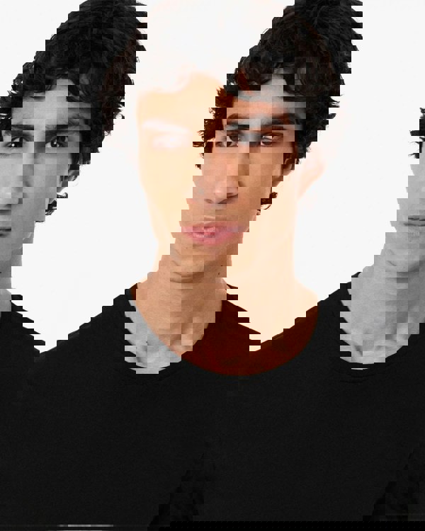 Lacoste Mens 3-Pack Plain Mens T-Shirts - Black 031