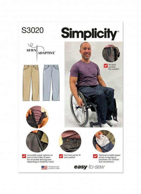Simplicity Sewing Pattern 3020, Trousers for Men, Women, AA (34-36-38-40-42) - Easy