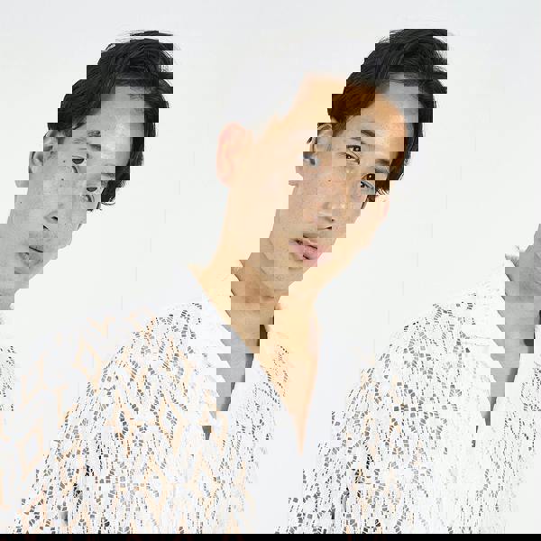 Brave Soul White Geometric Crochet Short Sleeve Shirt - White Image 4