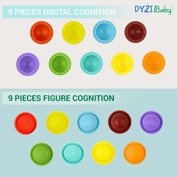 Dyzi Suction Cup Fidget Spinner - Sensory Bath Toy Kids Pack of 3