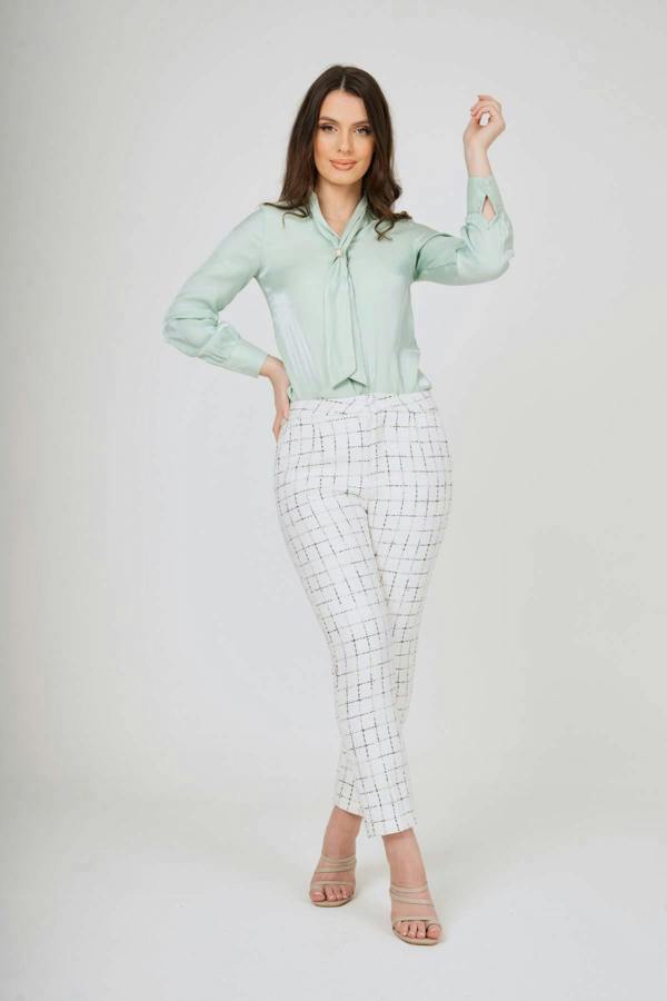 LuvForever Long Sleeved Bow-Tie V-Neck Shirt