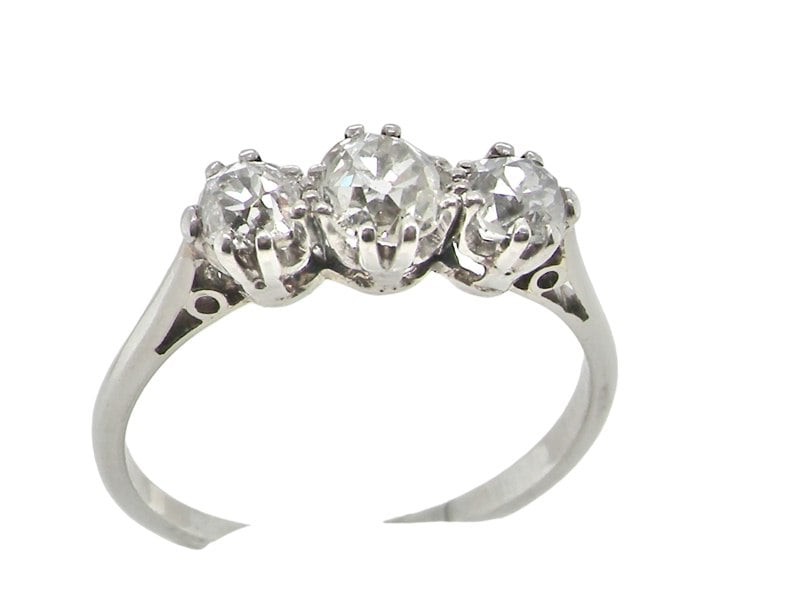 Vintage Tom A vintage three stone diamond ring