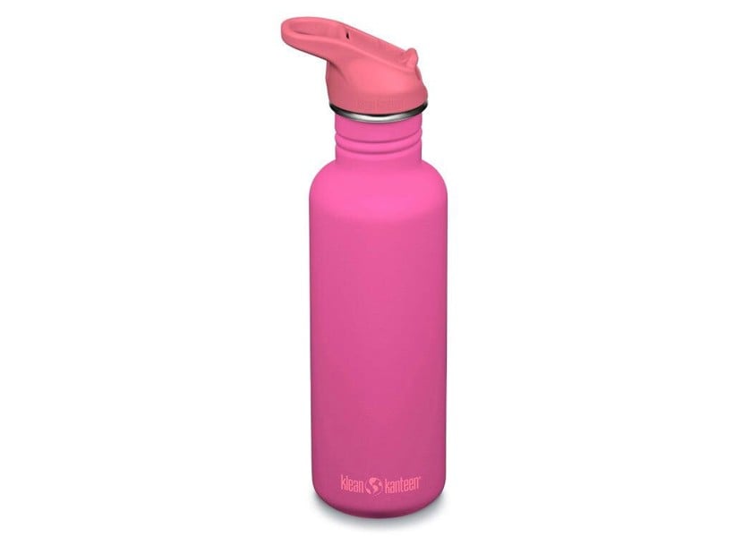 Klean Kanteen 800ml Classic Water Bottle with Flip Seal Sport Cap - Rose Violet