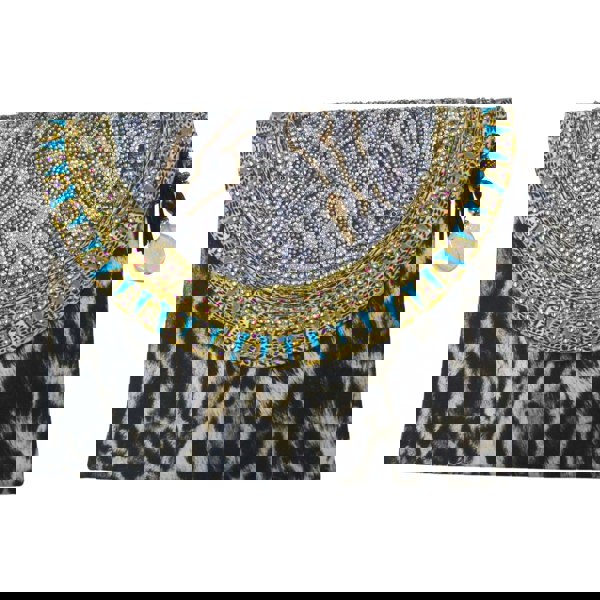 Inoa Fashion Siberia 1927 Brown Animal Print Clutch Bag