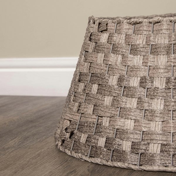 Samuel Alexander 40/58cm Samuel Alexander Medium KD Plastic Wicker Rattan Woven Christmas Tree Skirt in Grey