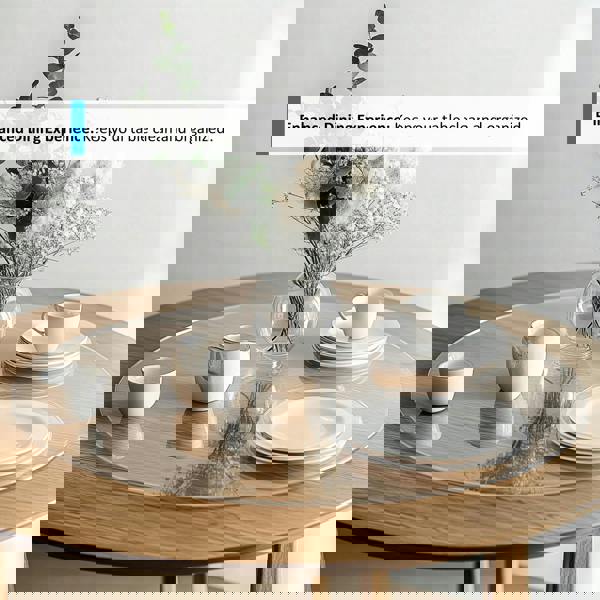 Nicoman PVC Round Table Protector Mat - Transparent / Frosted