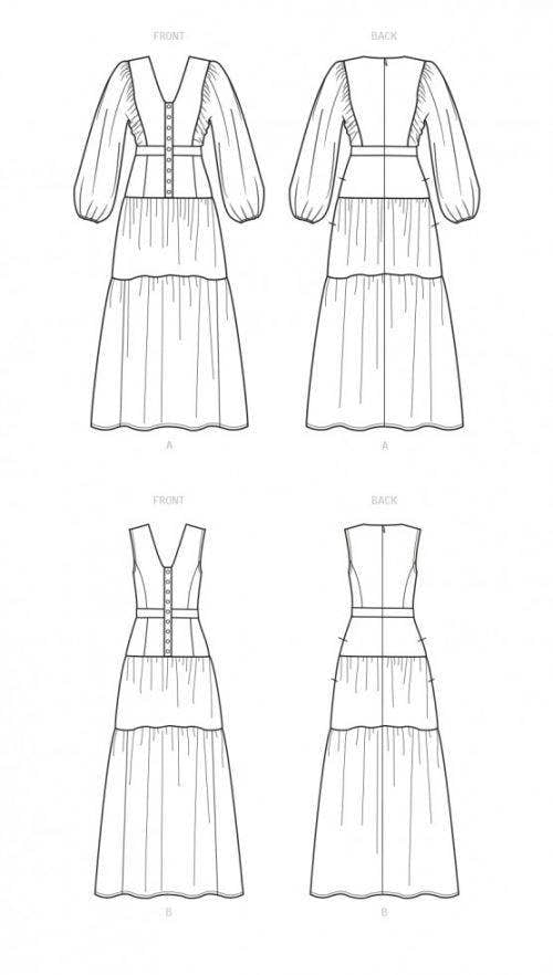 New Look Sewing Pattern 6718, Dresses for Women, A (8-10-12-14-16-18-20) - Intermediate