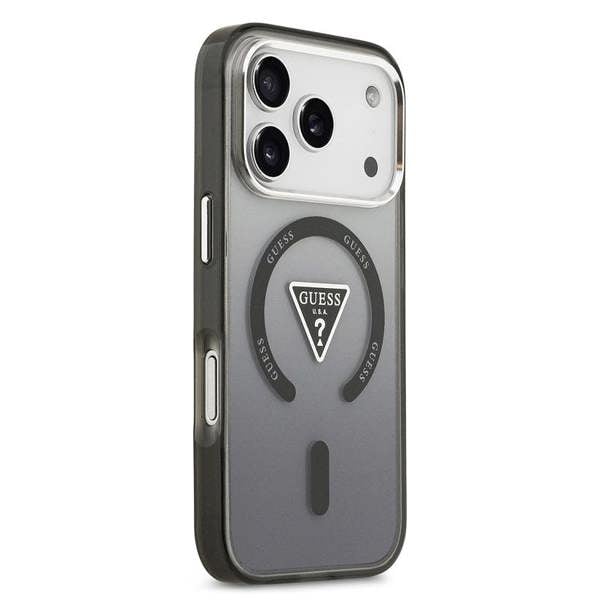 Guess IML Gradient Triangle Logo Case with MagSafe for iPhone 17 Pro 6.3" Black - GUHMP17LHGTMLCGK