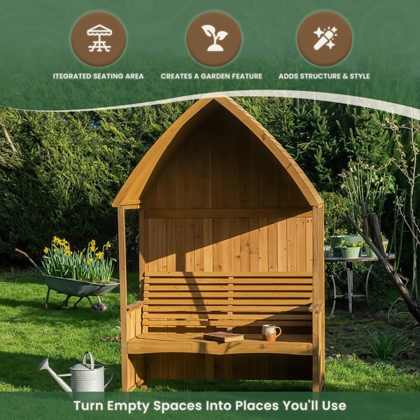 The Garden Marketplace Garden Arbour with Integral Bench