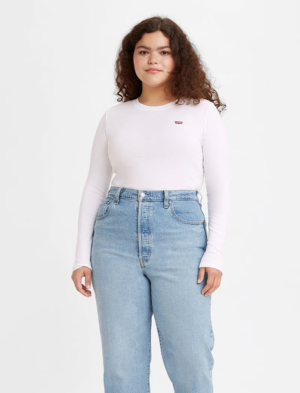 Levis Womens Cotton Long-Sleeved T-Shirt - White