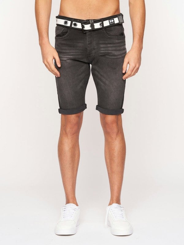 Crosshatch Reestier Denim Shorts Black