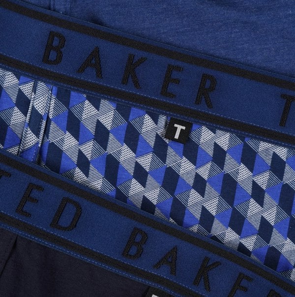 Ted Baker Ted Baker 3-Pack Cotton Boxer Briefs Mens Boxer Briefs Estate Blue/Statesman/Navy