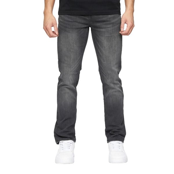 Crosshatch Mens Svelte Stretch Jeans - Washed Grey