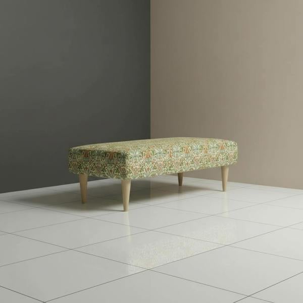 Luxury footstool and coffee table with stitched top