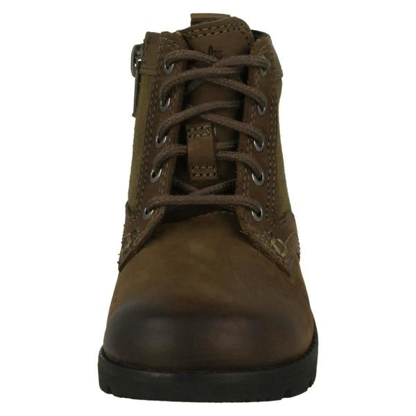 Clarks Boys Clarks Combat Style Ankle Boots Heath Chard T
