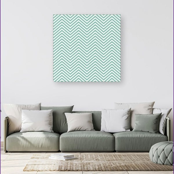 Warren Reed Geometric Chevron Pattern Canvas