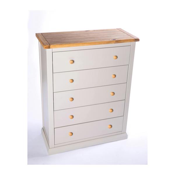 Cabinet Bits Loreo 5 Drawer Chest of Drawers Wood Knob