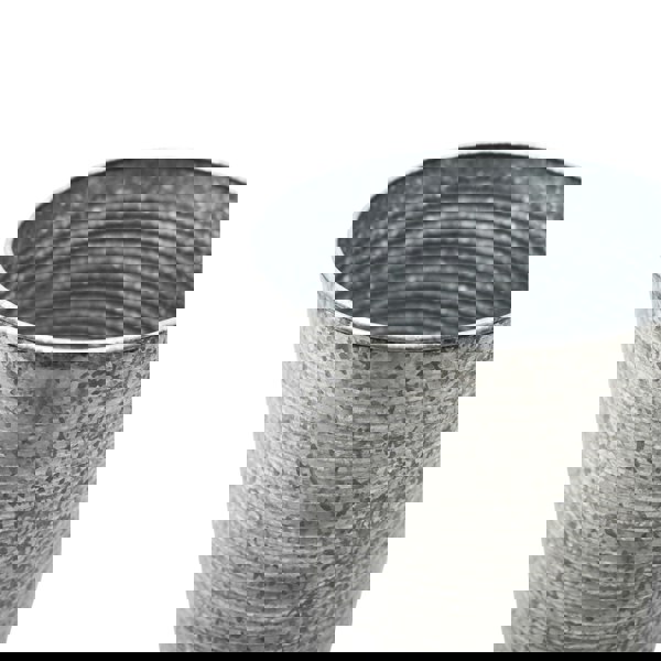 Ivyline Ribbed Galvanised Vase H50cm