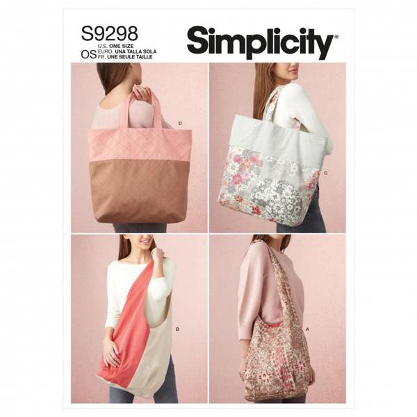 Simplicity Sewing Pattern 9298, Bags One Size - Intermediate