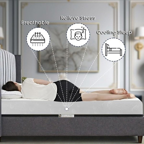 DS Living Pureflex Memory Foam Mattress - 4 inch - Single - Orthopedic