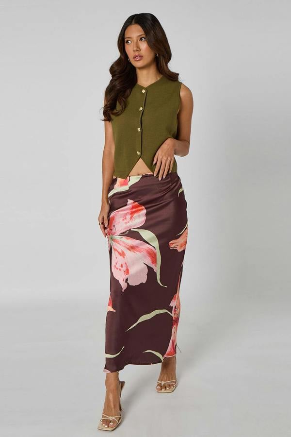 Urban Bliss Floral Midi Skirt