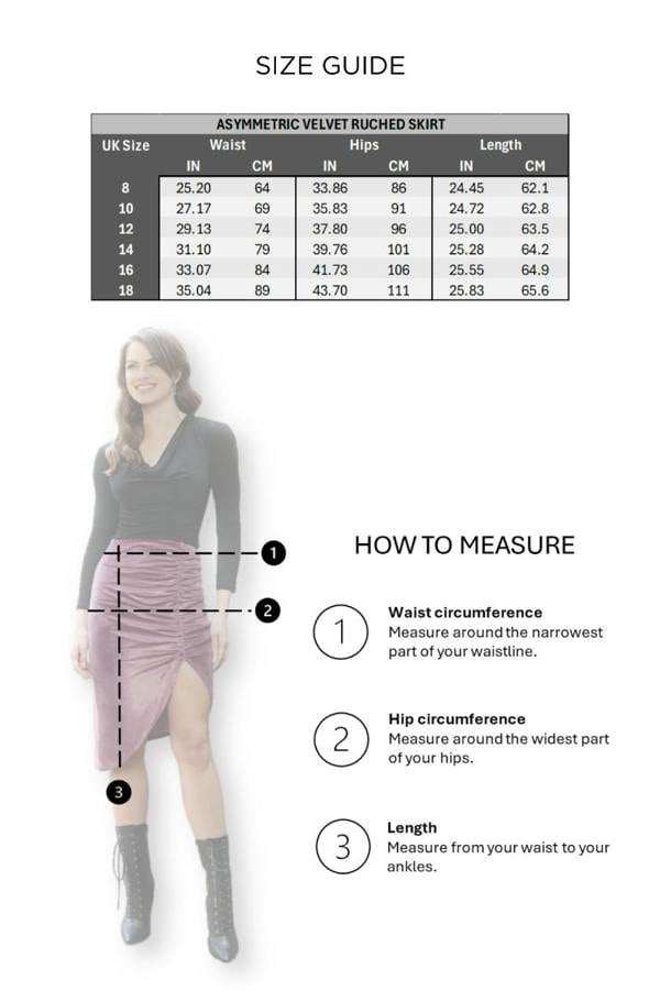 HotSquash Asymmetric Velvet Ruched Skirt
