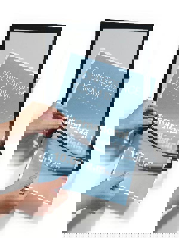 Durable DURAFRAME Self Adhesive Magnetic Signage Frame | 10 Pack | A4 Black