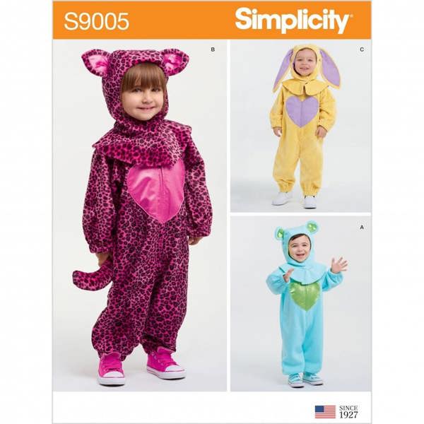 Simplicity Sewing Pattern 9005, Costumes, Onesies for Baby, Kids, A (1/2-1-2-3-4) - Intermediate