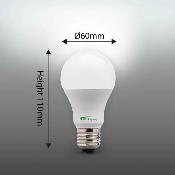 BELL Lighting Dimmable E27 GLS Edison Screw 8.1W LED Light Bulbs