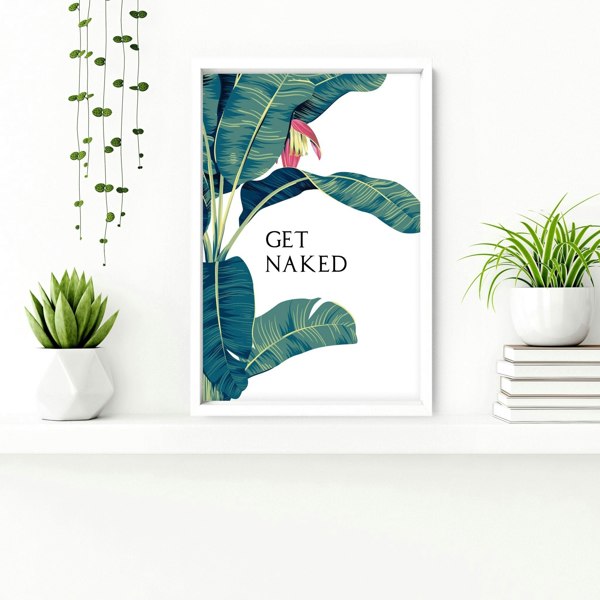 Prints for the bathroom walls | Set of 2 Tropical wall art