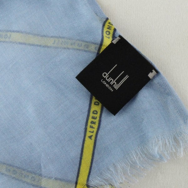 Dunhill fine silk and wool blend selvedge patterned tubular scarf