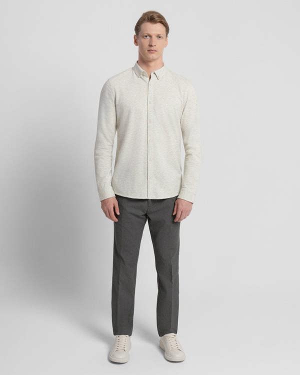 Steel & Jelly Textured Long Sleeve Jersey Shirt