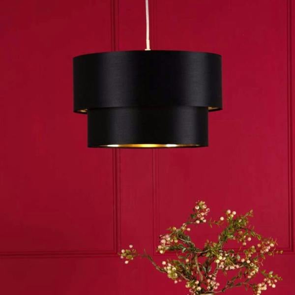 Pagazzi Lighting Rute Black & Gold Pendant Shade
